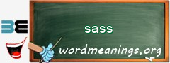 WordMeaning blackboard for sass